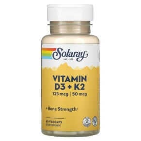 Solaray Vitamin D3 + K2 60 VegCaps 076280385847