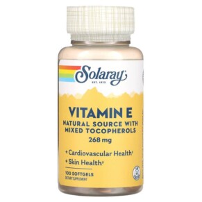 Solaray Vitamin E 268 mg 100 Softgels 076280041637