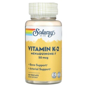 Solaray Vitamin K-2 Menaquinone-7 50 mcg 60 VegCaps 076280874969