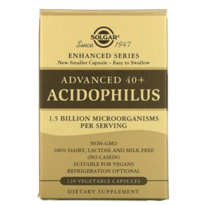 Solgar Advanced 40+ Acidophilus 120 Vegetable Capsules 033984000292