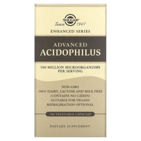 Solgar Advanced Acidophilus 100 Vegetable Capsules 033984000186