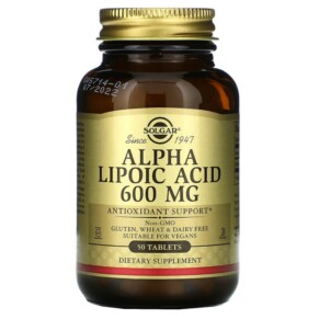 Solgar Alpha Lipoic Acid 600 mg 50 Tablets 033984000544