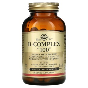 Solgar B-Complex "100" 100 Vegetable Capsules 033984011502
