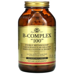 Solgar B-Complex "100" 250 Vegetable Capsules 033984011519