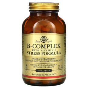 Solgar B-Complex with Vitamin C Stress Formula 250 Tablets 033984002012