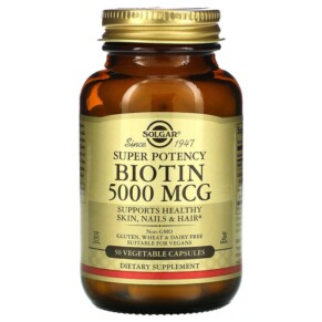 Solgar Biotin 5.000 mcg 50 Vegetable Capsules 033984003132