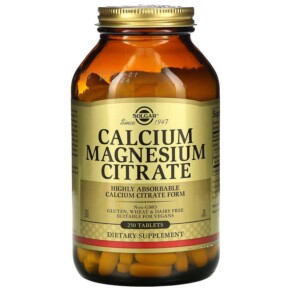 Solgar Calcium Magnesium Citrate 250 Tablets 033984005105