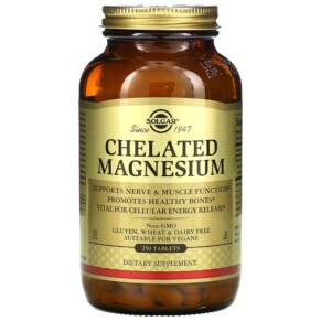 Solgar Chelated Magnesium 250 Tablets 033984594333