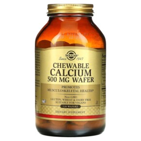 Solgar Chewable Calcium 500 mg 120 Wafers 033984004108