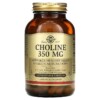 Solgar Choline 350 mg 100 Vegetable Capsule 033984008304
