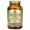Solgar Chromium Picolinate 200 mcg 180 Vegetable Capsules 033984008670