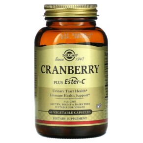 Solgar Cranberry Plus Ester-C 60 Vegetable Capsules 033984314054