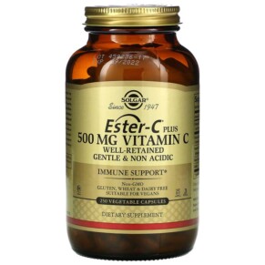Solgar Ester-C Plus Vitamin C 500 mg 250 Vegetable Capsules 033984010499