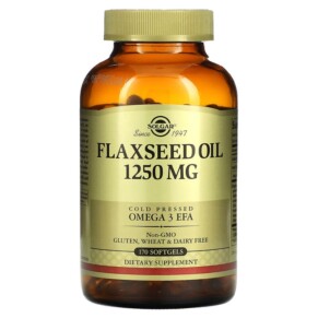 Solgar Flaxseed Oil 625 mg 170 Softgels 033984303928