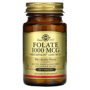 Solgar Folate 1.000 mcg 60 Tablets 033984535954