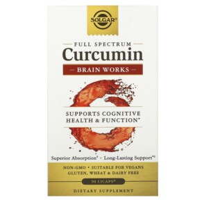 Solgar Full Spectrum Curcumin Brain Works 90 Licaps 033984005518
