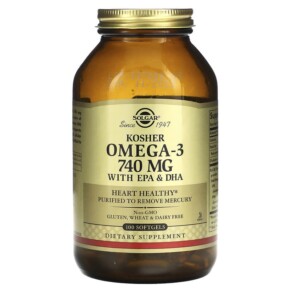 Solgar Kosher Omega-3 740 mg 100 Softgels 033984005495