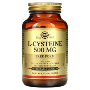 Solgar L-Cysteine 500 mg 90 Vegetable Capsules 033984009622