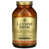 Solgar L-Lysine Free Form 500 mg 250 Vegetable Capsules 033984016828