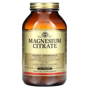 Solgar Magnesium Citrate 120 Tablets 033984592056