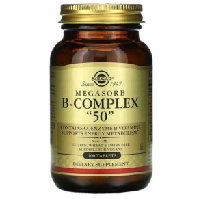 Solgar Megasorb B-Complex "50" 100 Tablets 033984017511