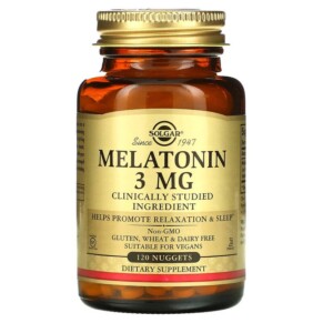 Solgar Melatonin 3 mg 120 Nuggets 033984019355