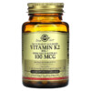 Solgar Naturally Sourced Vitamin K2 100 mcg 50 Vegetable Capsules 033984036031