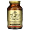Solgar No-Flush Niacin 500 mg 100 Vegetable Capsules 033984019119