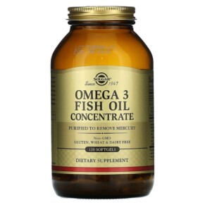 Solgar Omega-3 Fish Oil Concentrate 120 Softgels 033984017887