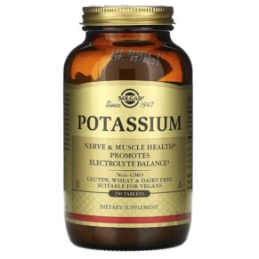 Solgar Potassium 250 Tablets 033984022614