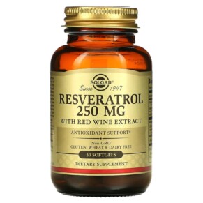 Solgar Resveratrol 250 mg 30 Softgels 033984023369