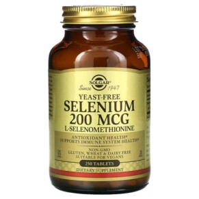 Solgar Selenium Yeast-Free 200 mcg 250 Tablets 033984025585