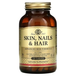 Solgar Skin Nails & Hair Advanced MSM Formula 120 Tablets 033984017368