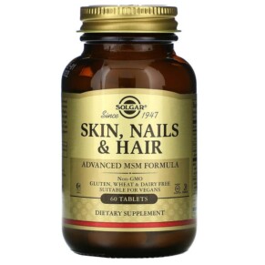 Solgar Skin Nails & Hair Advanced MSM Formula 60 Tablets 033984017351
