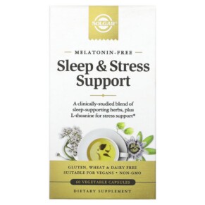 Solgar Sleep & Stress Support 60 Vegetable Capsules 033984303201