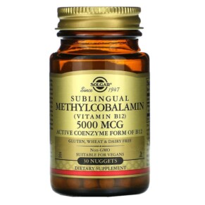 Solgar Sublingual Methylcobalamin (Vitamin B12) 5.000 mcg 30 Nuggets 033984019584