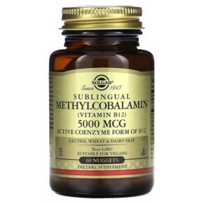 Solgar Sublingual Methylcobalamin (Vitamin B12) 5.000 mcg 60 Nuggets 033984019591