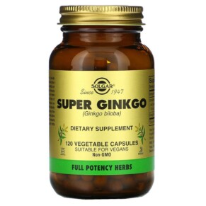 Solgar Super Ginkgo 120 Vegetable Capsules 033984039155