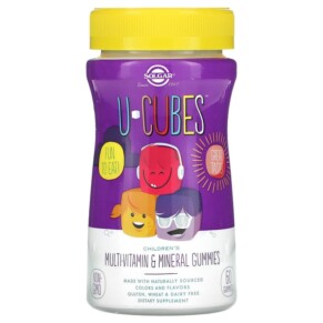 Solgar U-Cubes Children's Multi-Vitamin & Mineral Gummies Cherry & Orange 60 Gummies 033984525504