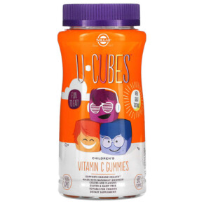Solgar U-Cubes Children's Vitamin C Gummies Orange & Strawberry 90 Gummies 033984595989