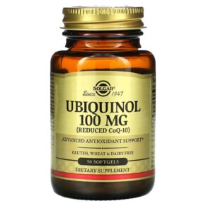 Solgar Ubiquinol (Reduced CoQ10) 100 mg 50 Softgels 033984026414