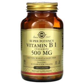 Solgar Vitamin B1 500 mg 100 Tablets 033984029804