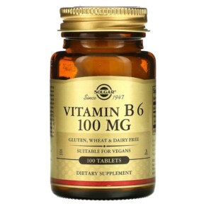 Solgar Vitamin B6 100 mg 100 Tablets 033984031203