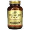 Solgar Vitamin B6 100 mg 250 Vegetable Capsules 033984031111