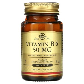 Solgar Vitamin B6 50 mg 100 Tablets 033984031005