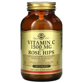 Solgar Vitamin C with Rose Hips 1.500 mg 90 Tablets 033984024205