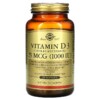 Solgar Vitamin D3 (Cholecalciferol) 25 mcg (1.000 IU) 250 Softgels 033984033412