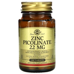 Solgar Zinc Picolinate 100 Tablets 033984037250