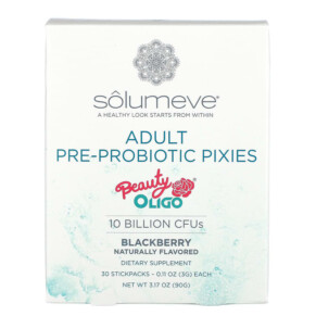 Solumeve Adult Pre-Probiotic Pixies Blackberry Flavor 10 Billion CFUs 30 Stickpacks 0.11 oz (3 g) Each 898220018529