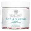 Solumeve Biotin Gummies Gelatin Free Strawberry Flavor 100 Vegetarian Gummies 898220014460